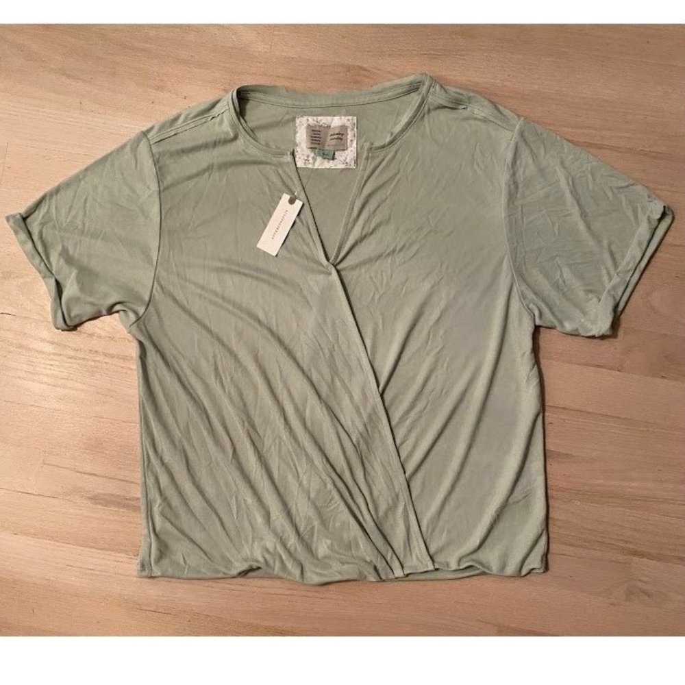 NWT Saturday Sunday Anthropologie mint green top sz L